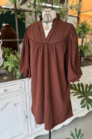 Vera Dress Chocolate by Umgee