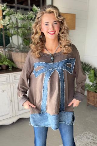 Kira Brown Shirts & Tops Blue Velvet