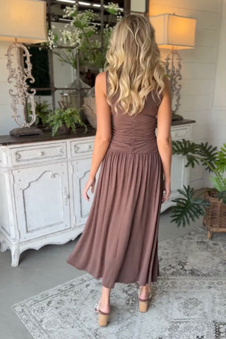 Frances Maxi Dress Brown Dresses Blu Pepper