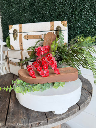 Garden Party Sandals Red by Corky’s Sandal Corky's Footwear