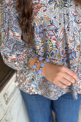 Adams Top Navy by Umgee Shirts & Tops Umgee