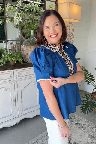 Mary Jo Top Denim by Jodifl