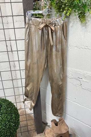 Liza Pants Gold Pants Urban Mangoz