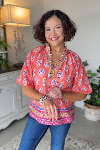 Jayla Top Coral by Umgee Shirts & Tops Umgee