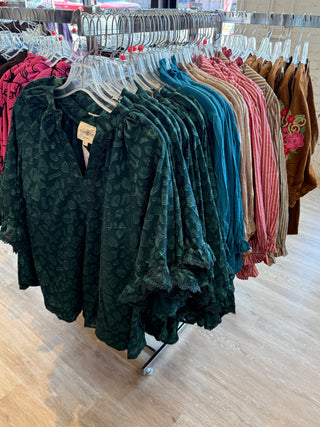 Murphy Top Teal by Umgee Shirts & Tops Umgee