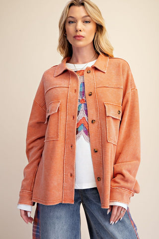 Wheeler Shacket Rust by Easel