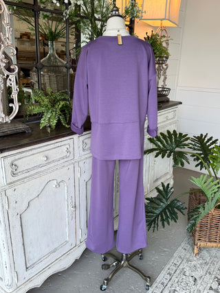 Next Level Pant Set Eggplant Top & Pant Set Zenana