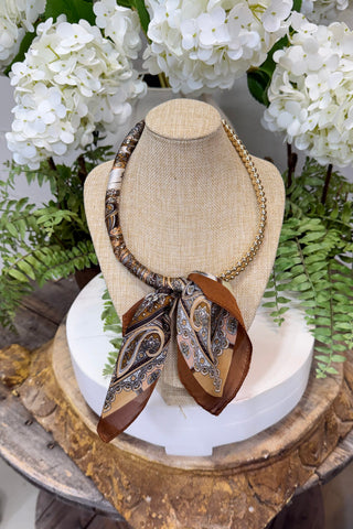 Maude Necklace Brown/Gold