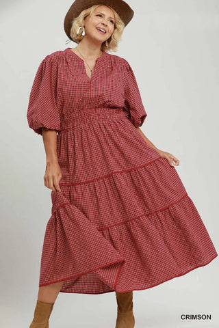 Taylor Long Dress Crimson by Umgee