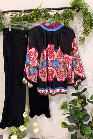 Sharice Top Black by Umgee Shirts & Tops Umgee