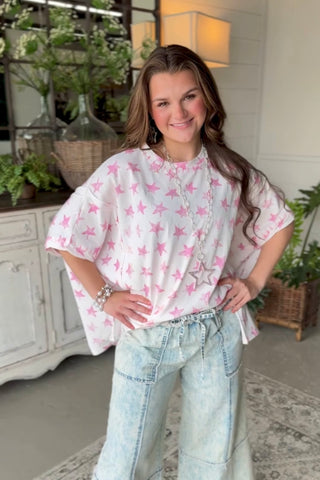 Starboard Top Lt Pink by Peach Love Shirts & Tops Peach Love