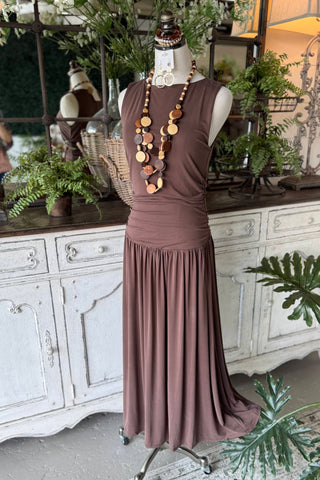 Frances Maxi Dress Brown M / Brown