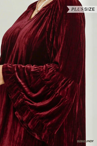 Flutter Top Burgundy by Umgee Shirts & Tops Umgee