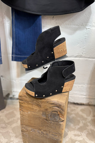 Frisky Black Wedges by Corky's Shoes Corky's Footwear