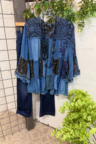Gypsy Top Blue Shirts & Tops Young Threads