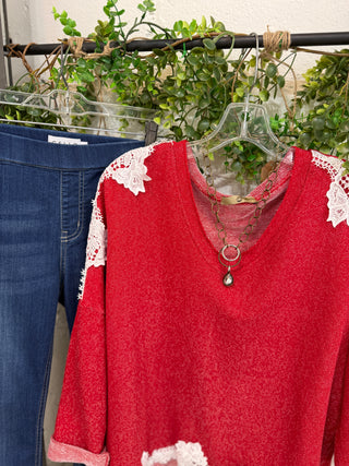 Daydreamer Top Red Shirts & Tops MuMu