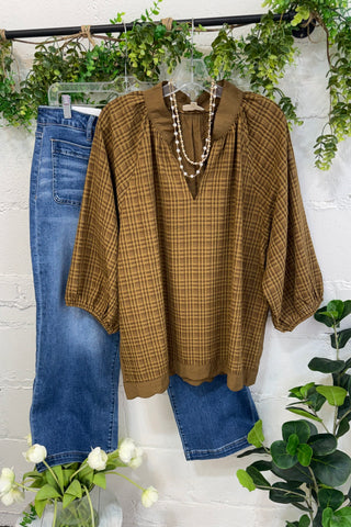 Ursula Top Brown by Umgee Shirts & Tops Umgee