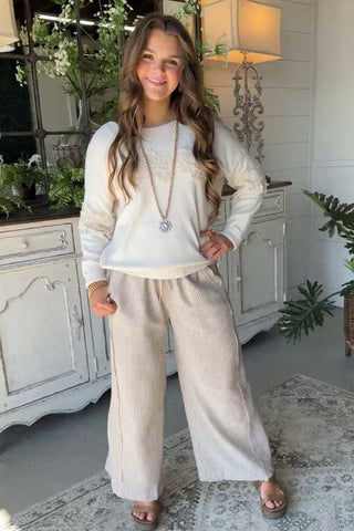 Elegance Sweater Ivory Sweater Miss Carla