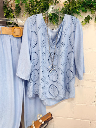 Maisie Top Lt Blue Shirts & Tops D Style