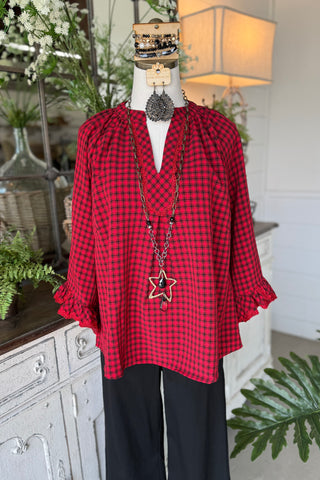 Mira Top Red by Umgee Shirts & Tops Umgee