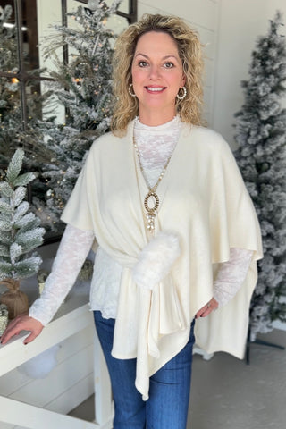 Romie Ruana Wrap Ivory Wrap Wona Trading