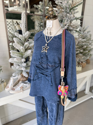 Born a Star Navy Shirts & Tops J Her