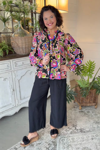 Four Seasons Top Black by Umgee