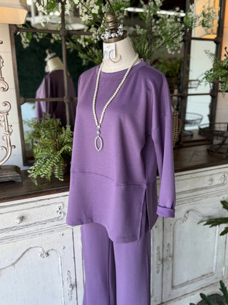 Next Level Pant Set Eggplant Top & Pant Set Zenana