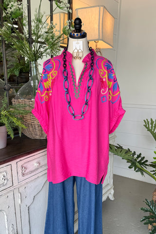 Summer Days Top Fuchsia