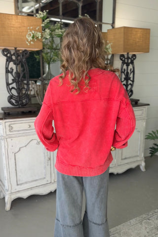 Clara Red Sweatshirt J Her