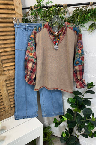Winslet Top Mushroom by Easel Shirts & Tops Easel