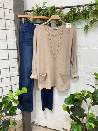 Sakina Sweater Light Mocha RESTOCK Soon sweater Zenana
