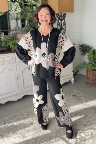 Daisy Duo Top Black/Grey Shirts & Tops Davi & Dani