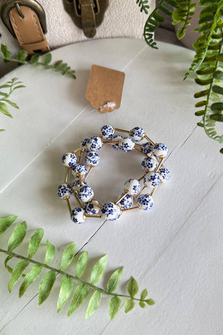 Bluebell Bracelet Set Gold/Blue