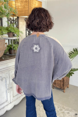 Susan Top Washed Navy