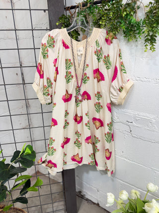 Henrietta Dress Cream by Umgee Dresses Umgee