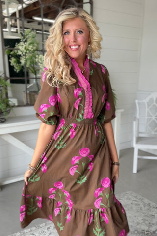 Burst of Color Dress Brown Dresses Umgee