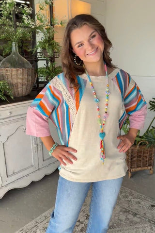 Lottie Top Natural by Easel Shirts & Tops Easel