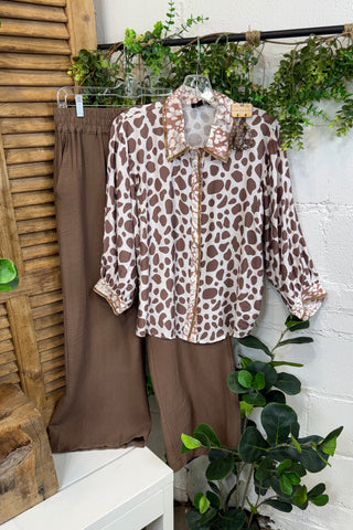 Trenna Top Mocha Mix by Gigio