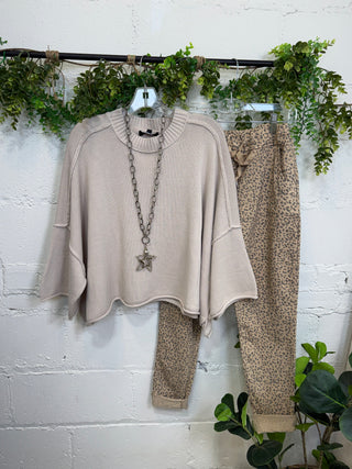 Lovin Leopard Pants Tan Pants LM OLAA MODA