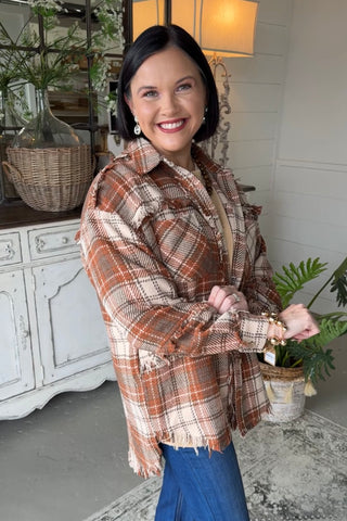 Lockwood Shacket Brown by Bibi