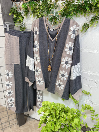 Petal Pusher Top Charcoal/Mocha Shirts & Tops Davi & Dani