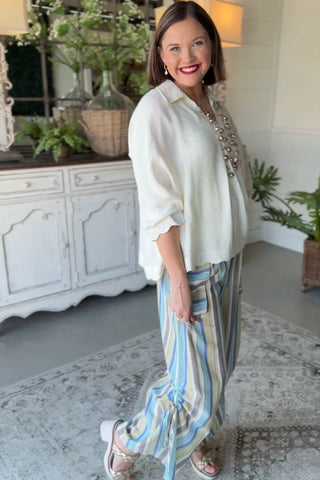 Fletcher Top Cream by Umgee Shirts & Tops Umgee