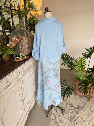 Elsie Maxi Dress Lt Blue Dresses S & F/ Italy