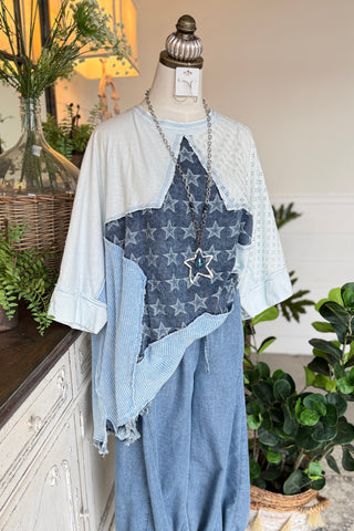 Rockstar Top Blue Shirts & Tops Oli & Hali