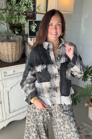 Lucky Break Shacket Black by POL