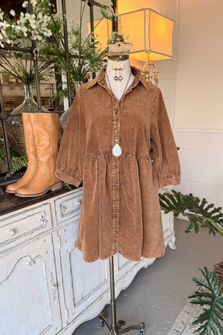 Teresa Dress Mocha by Umgee Dresses Umgee