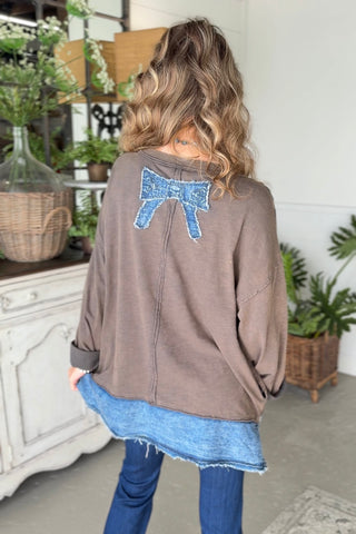 Kira Brown Shirts & Tops Blue Velvet