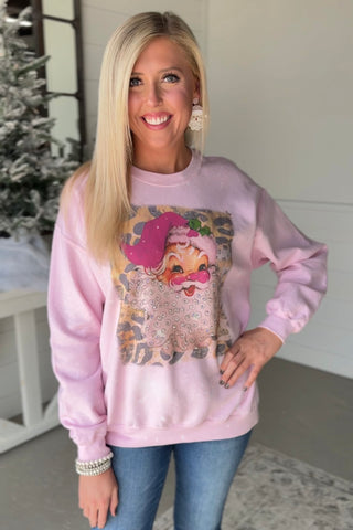 Blingy Beard Santa Sweatshirt Pink Sweatshirt Raisin' Arrows