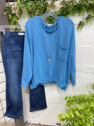 Positively Blue Jay by Easel sweater Easel